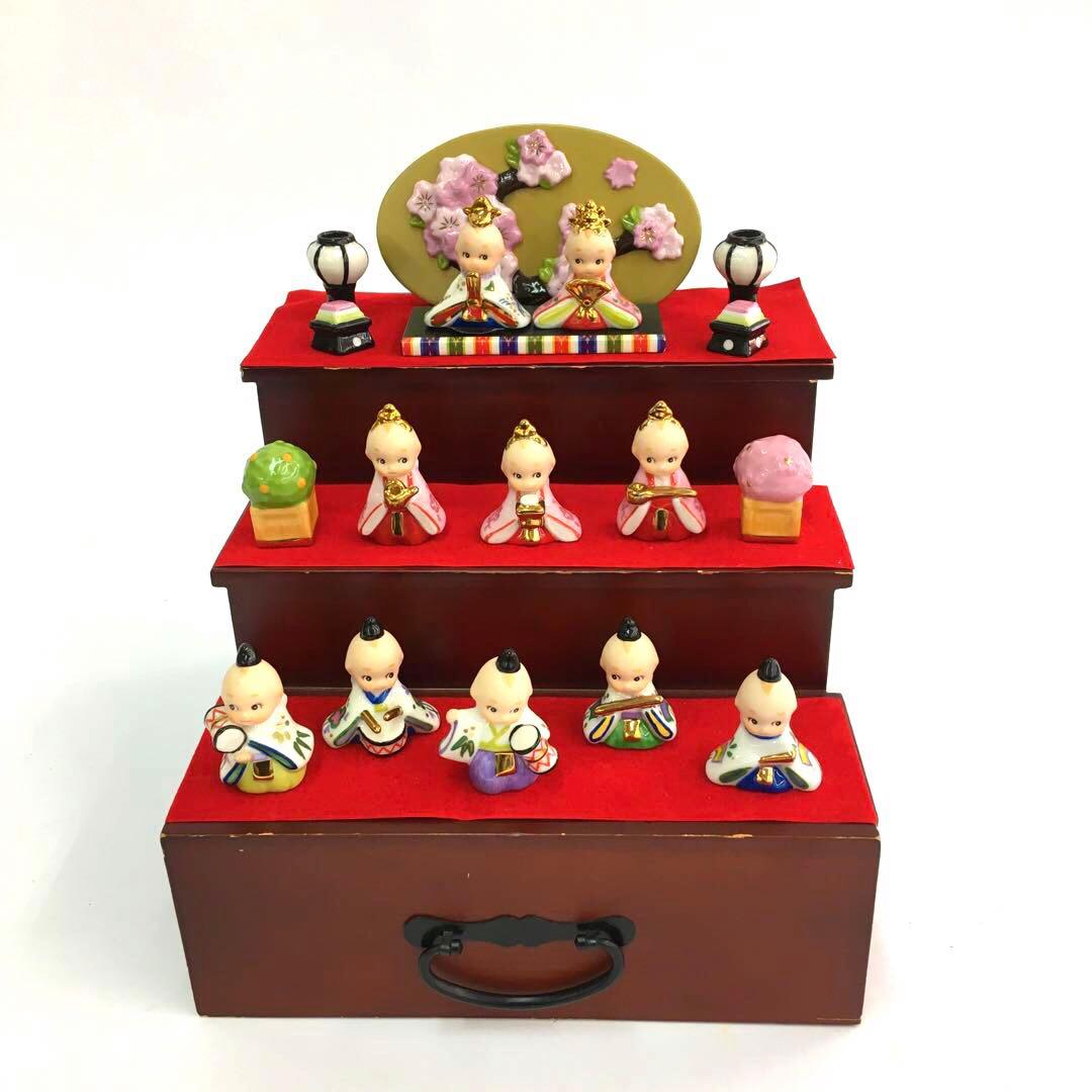 ローズオニールキューピー　お雛様 加藤工芸　　三段雛飾り