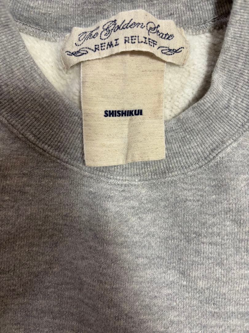 SHISHIKUI Brushed Crew グレー Mサイズ