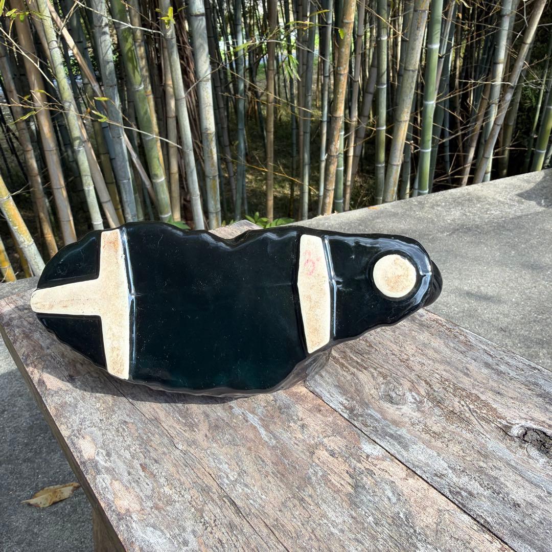 ブラックパンサー 陶器　置物　ミッドセンチュリー　ヴィンテージ　50-60s