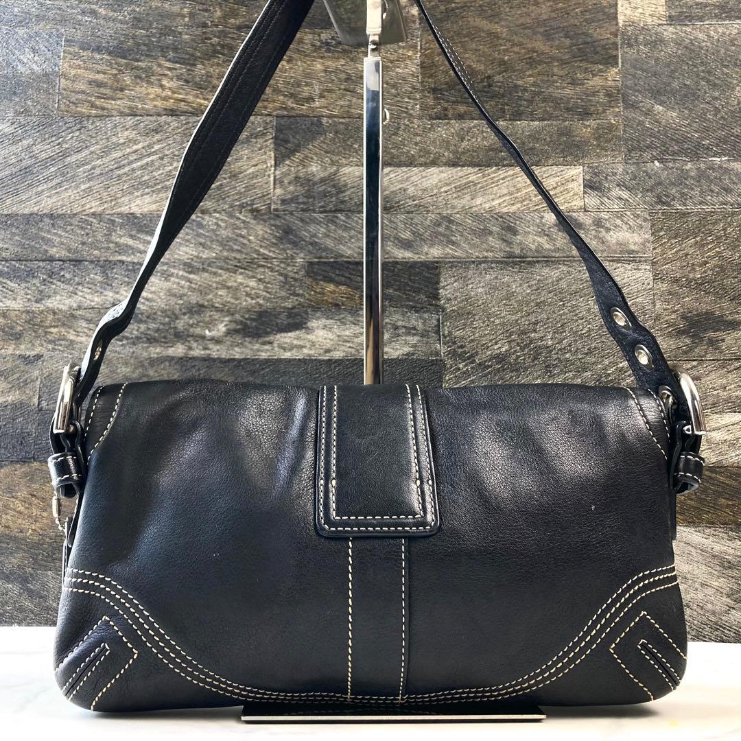 美品 希少✨ COACH コーチ ソーホー ワンショルダー　ブラック　Y2k