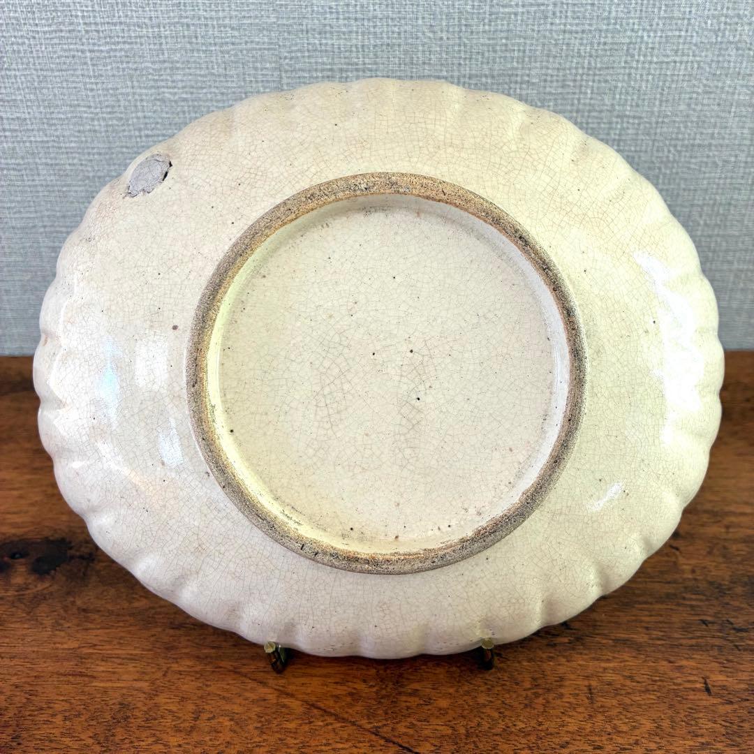 虎柄　オーバル皿　飾り皿　手彩色　アンティーク　寅年