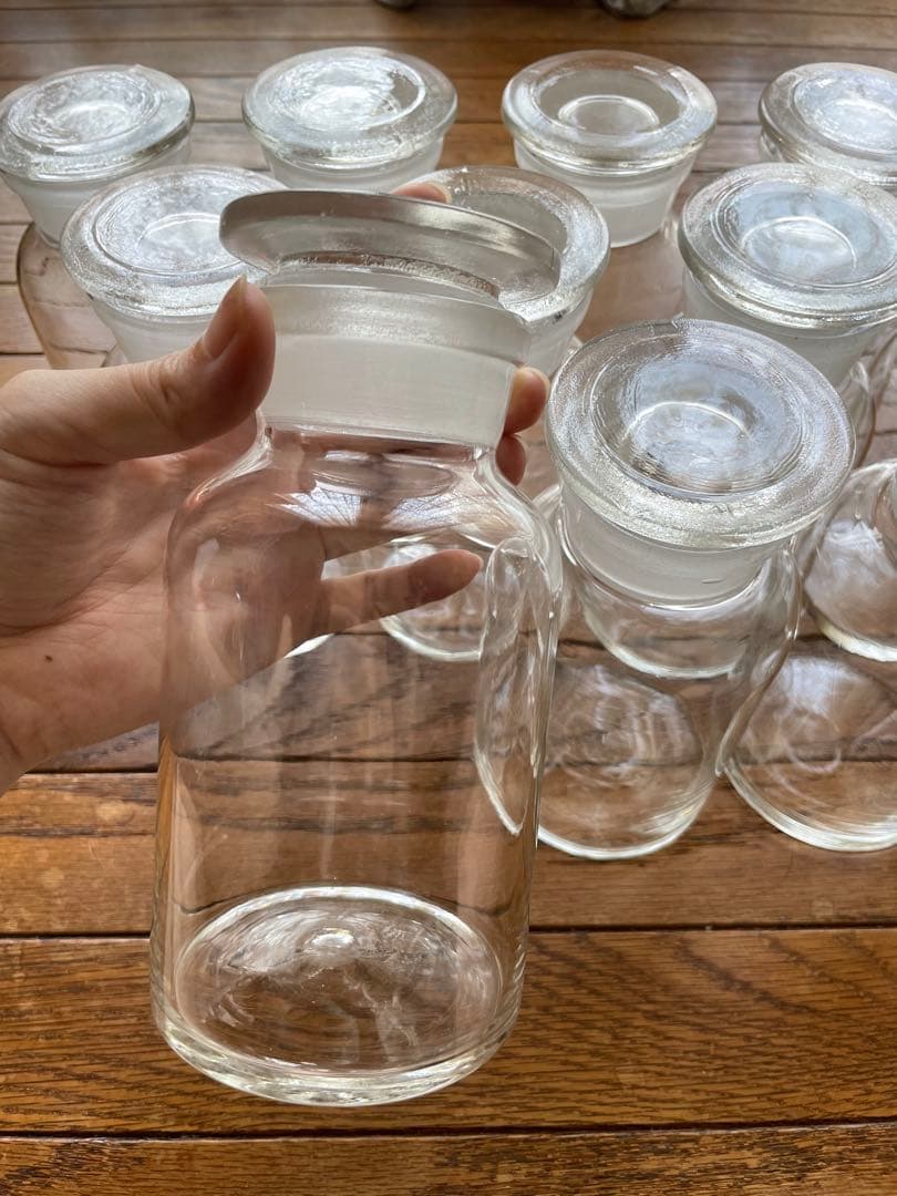 アンティーク　ガラス保存瓶　薬瓶8個セット