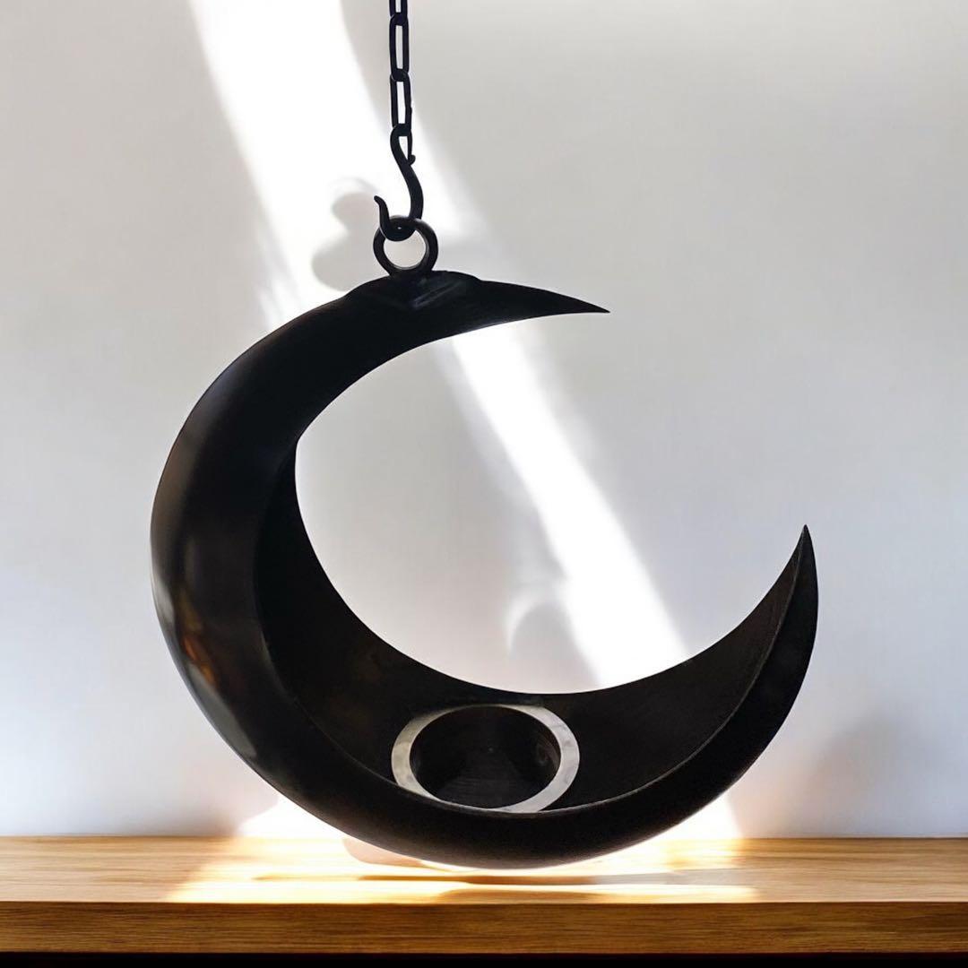 銅製花器　半月　池坊好み　池坊花器