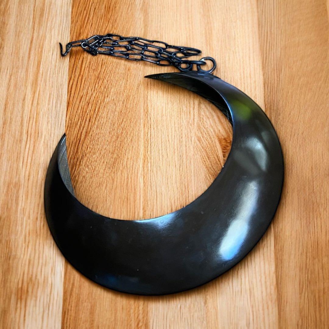 銅製花器　半月　池坊好み　池坊花器