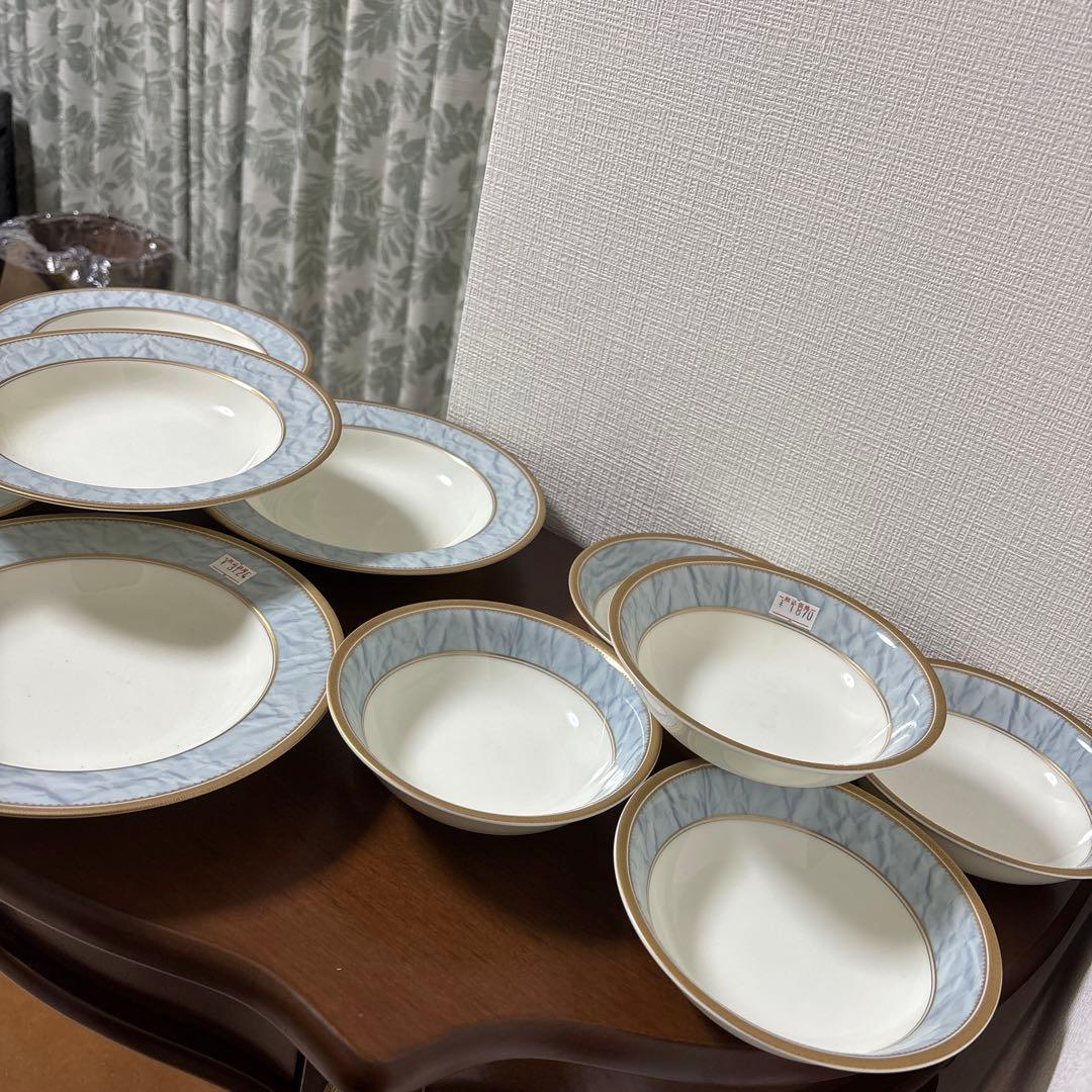 ノリタケ ルネッサンス　レースウッド ゴールド　ベリー皿&大皿 5枚+5枚