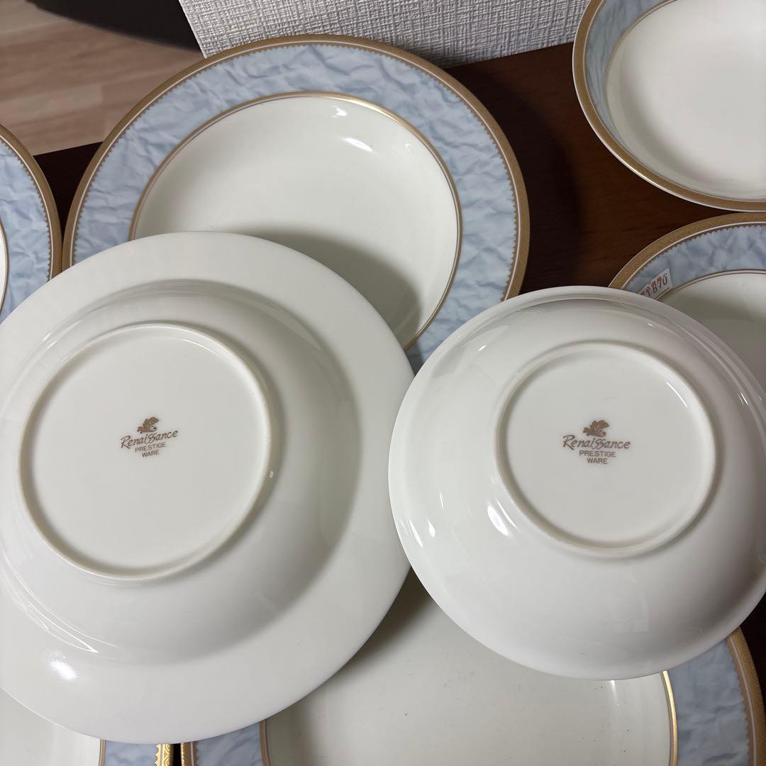 ノリタケ ルネッサンス　レースウッド ゴールド　ベリー皿&大皿 5枚+5枚