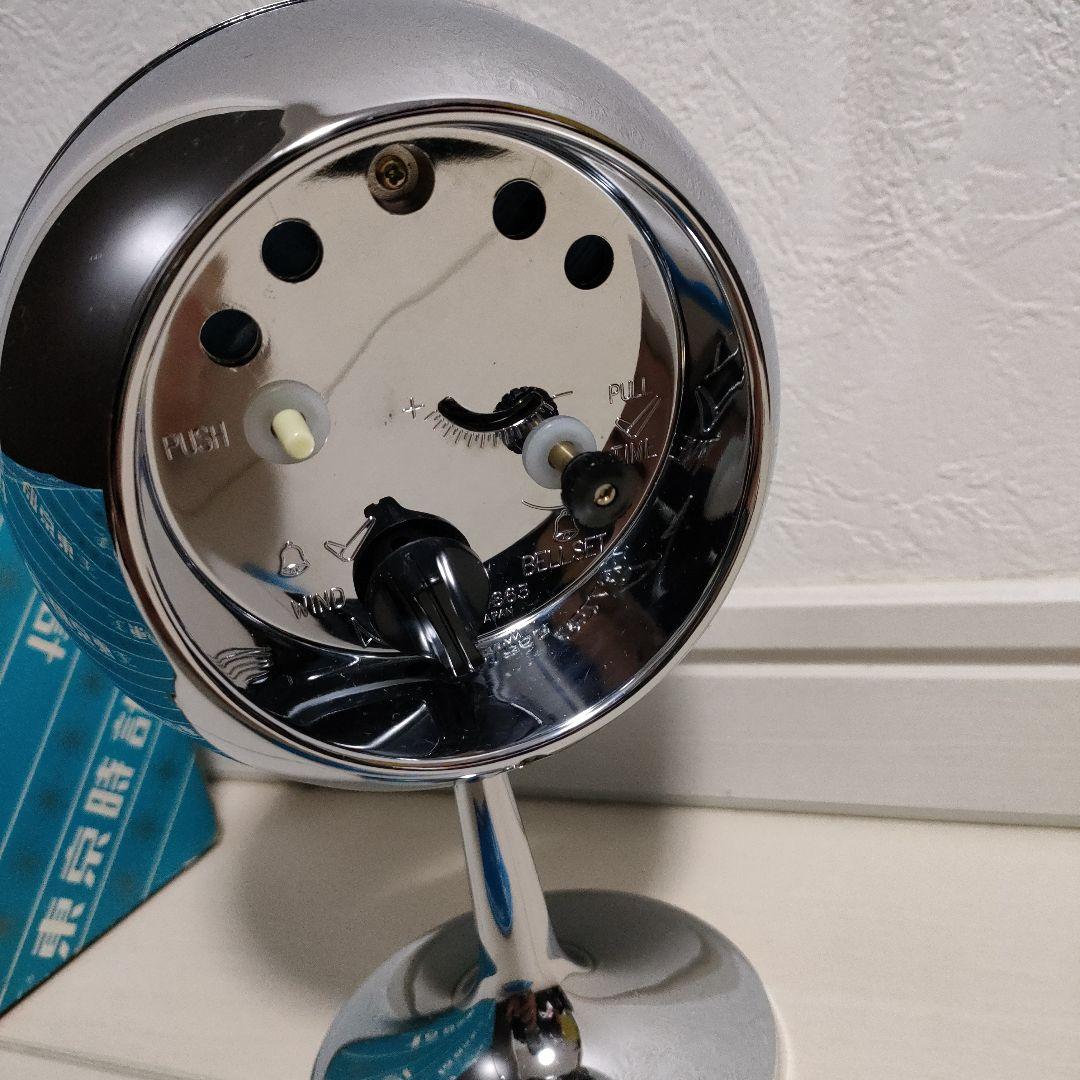 【当時物】東京時計　目覚まし　手巻き　月光　スペースエイジ　ゼンマイ　置き時計