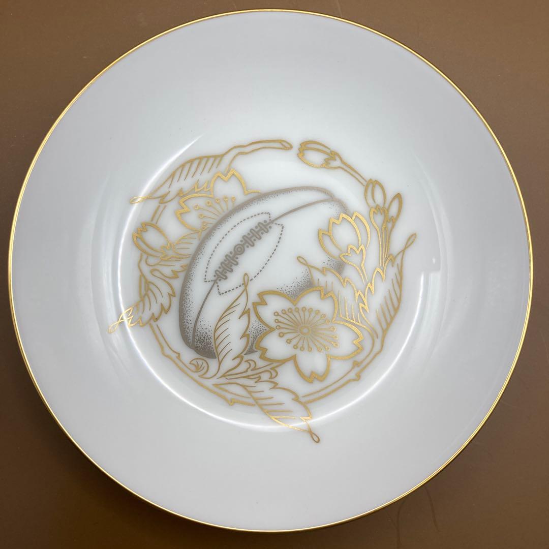 大倉陶園　OKURA CHINA ゴールドライン　ラグビー　ナッツボウル