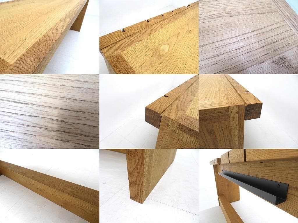 展示品　クラッシュゲート　オーク材　カウンターテーブル　キッチン　カフェ