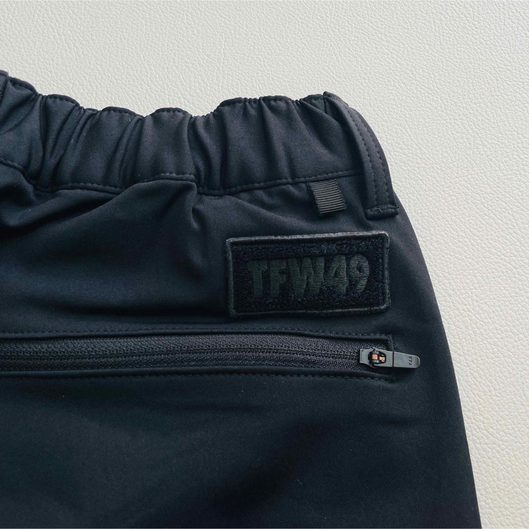 6738【美品】TFW49 アンクルカーゴパンツ　22AW ブラック ゴルフ