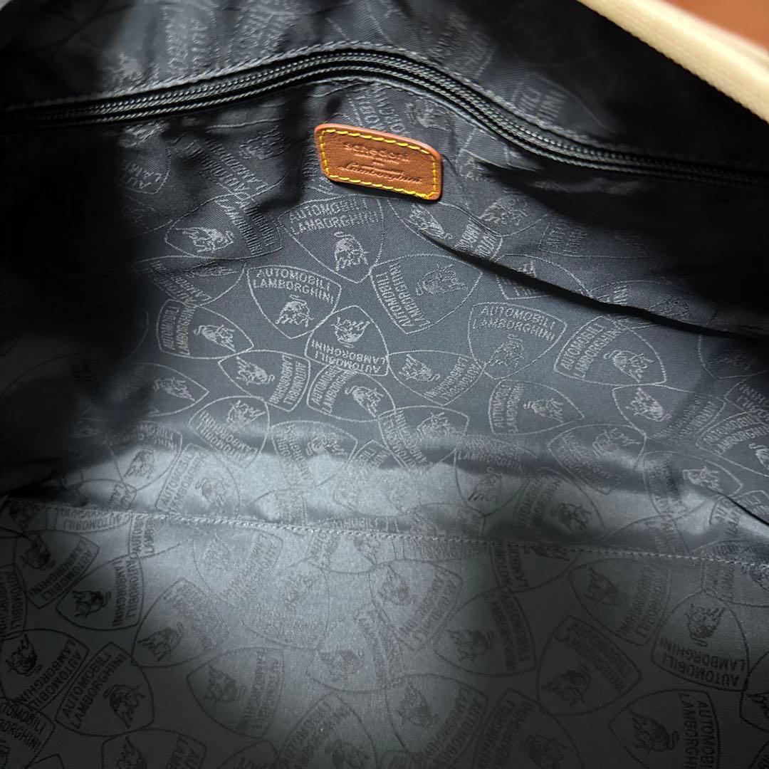 Lamborghini ボストンバッグ ベージュ/ブラウン