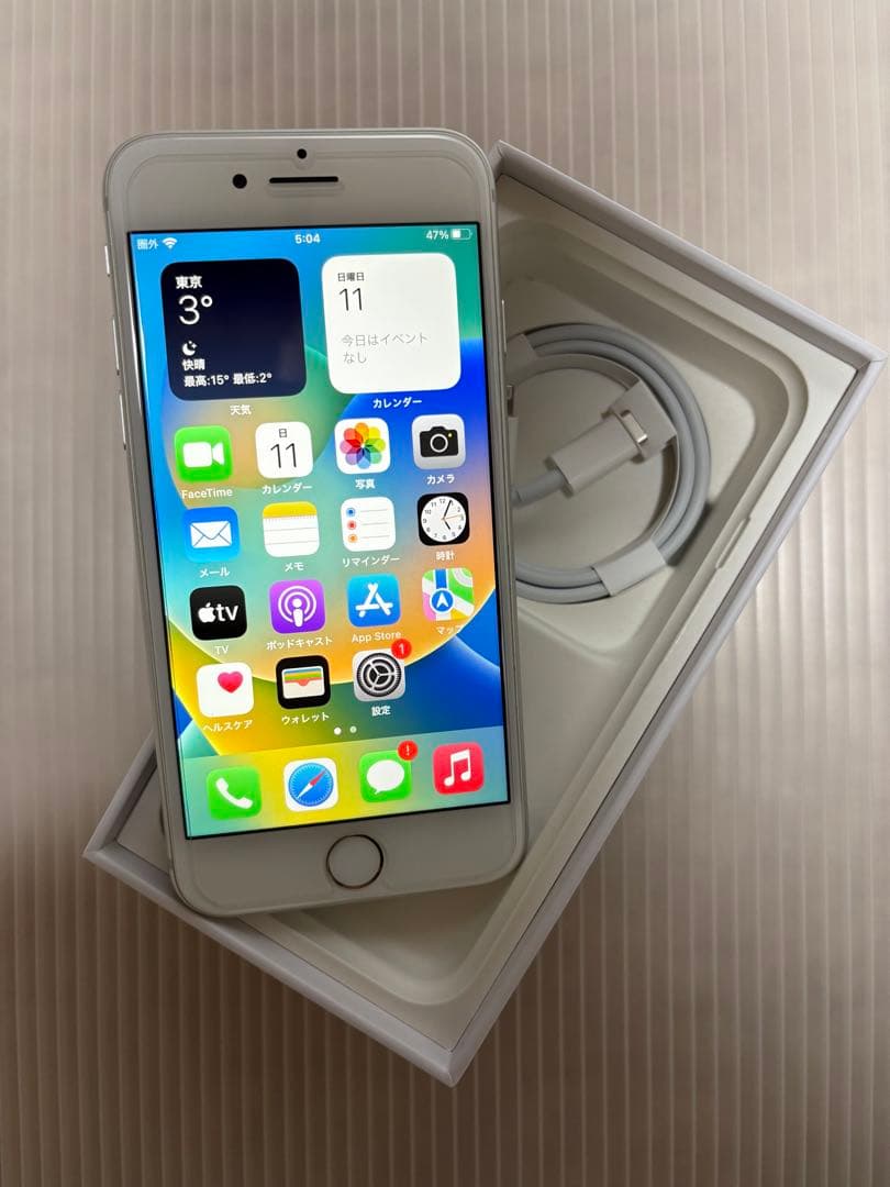 Apple iPhone 8 シルバー 本体箱付き