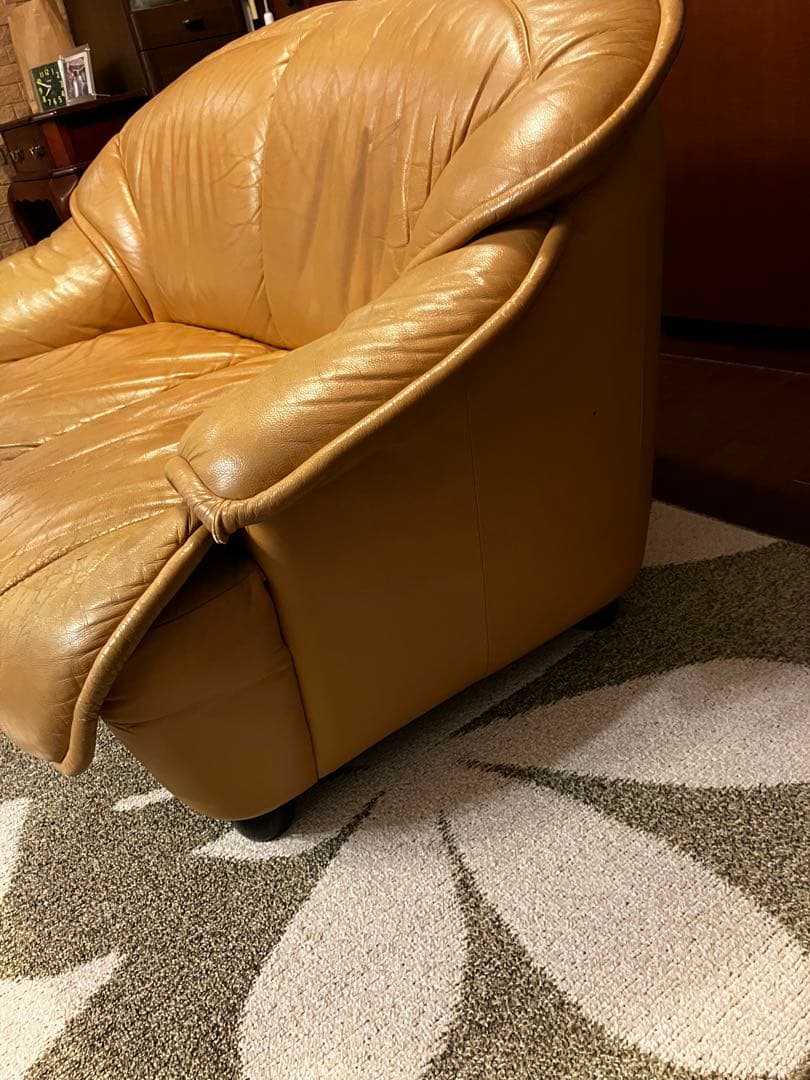 オールレザー ハイバック2人掛けソファ神奈川県港南区引取り可で1.2万円値引き