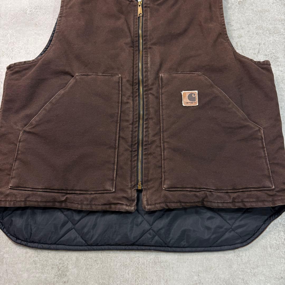 なみ様carhartt カーハート【L】 00sダックベスト フェード 雰囲気◎
