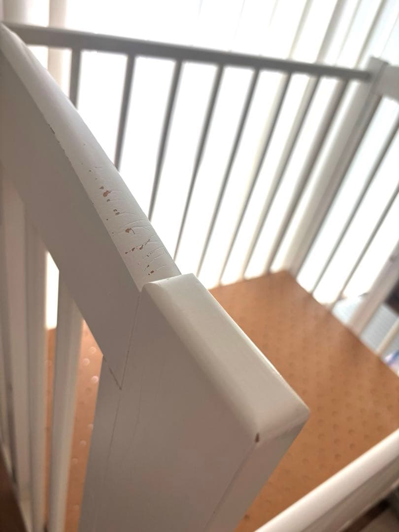 ワンタッチハイベッドプチ【ホワイト　900×600】 ベビーベッド ハイタイプ