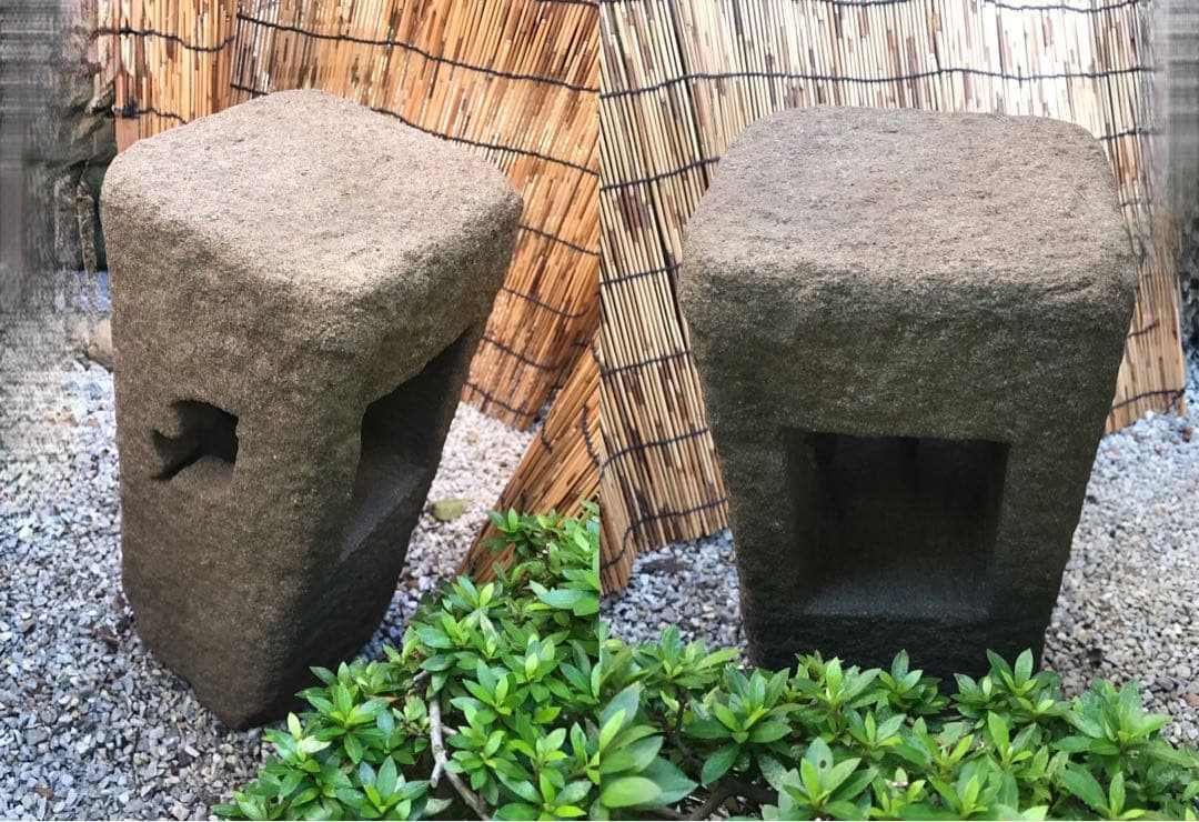 【天然自然石・道しるべ石灯篭・露地庭灯篭・茶室通路灯篭・坪庭灯篭】庭石オブジェ