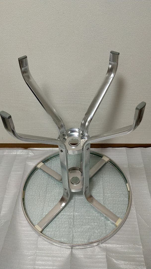 【DULTON】ダルトン╱テーブル╱丸テーブル╱円型╱アルミ╱ガラス╱カフェ