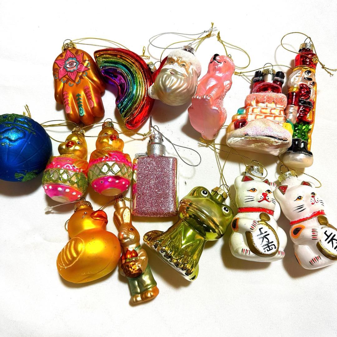 【まとめ売り】 フライングタイガー　ガラスオーナメント　クリスマスオーナメント
