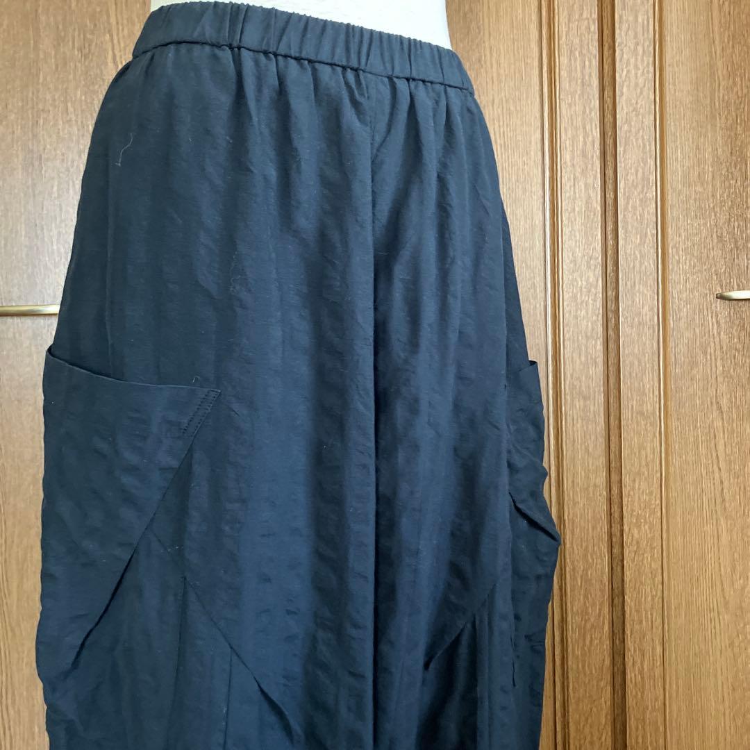 kazuringo様！ 慈雨　ポケットアクセント　　　凸凹生地のコクーンパンツ