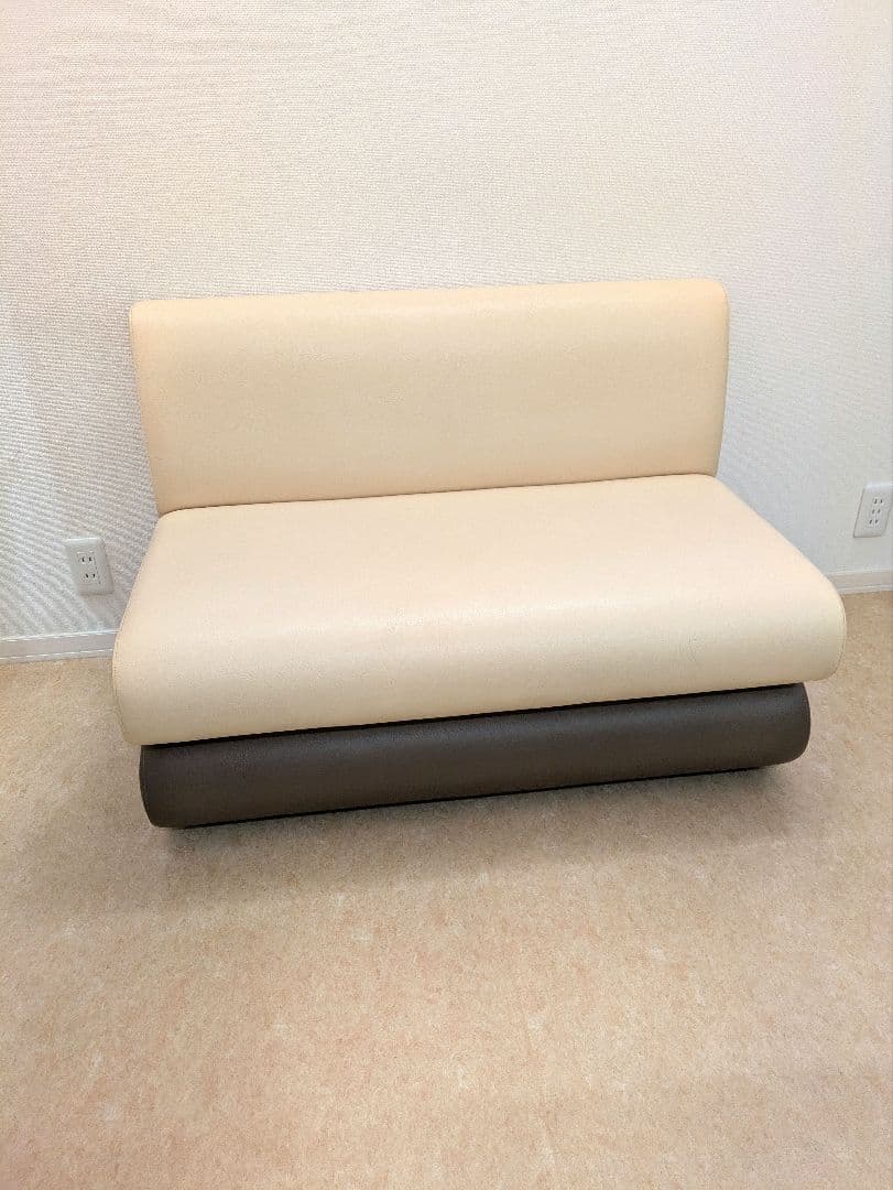 アルコ　ロビーソファ　待合　ツートン張り2人掛けソファ