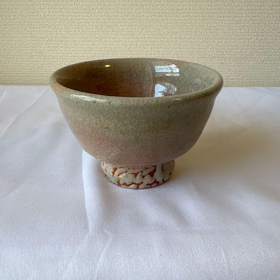 韓国人間国宝　李朝七代白山　金正玉作　嶺南窯 ぐい呑み　共箱