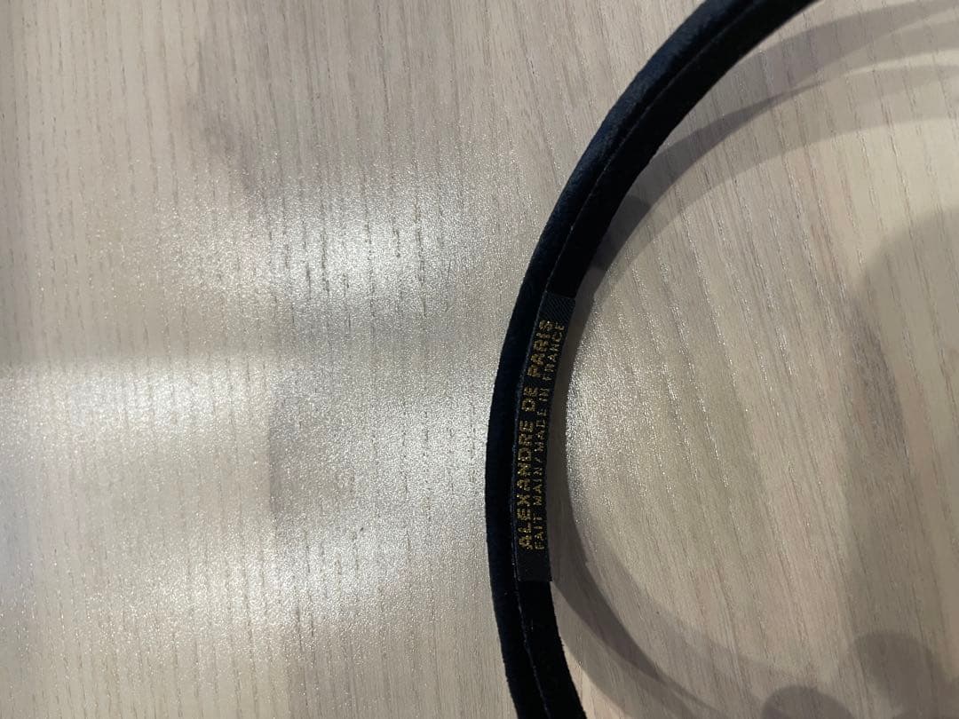 【美品】ALEXANDRE DE PARIS ブラック ベルベッド　5mm