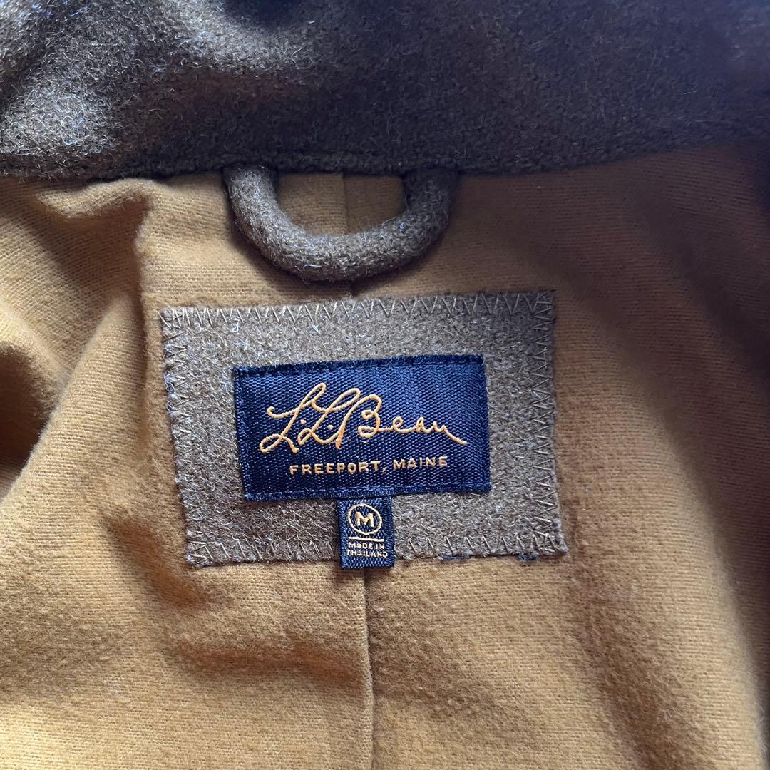 美品 エルエルビーン シグネチャー メルトン ウール モッズコート 筆記体タグ