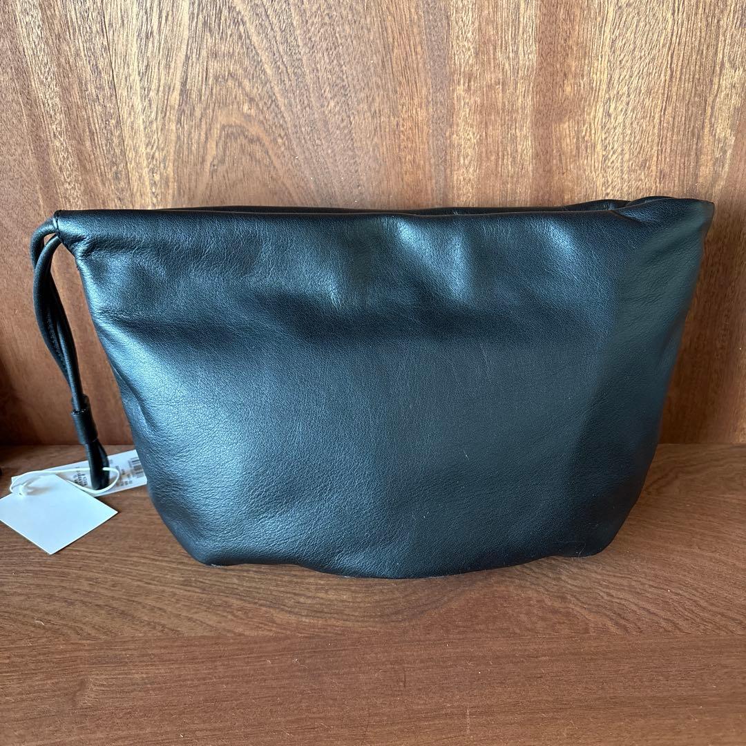 russet レザー巾着4WAYショルダーバッグ