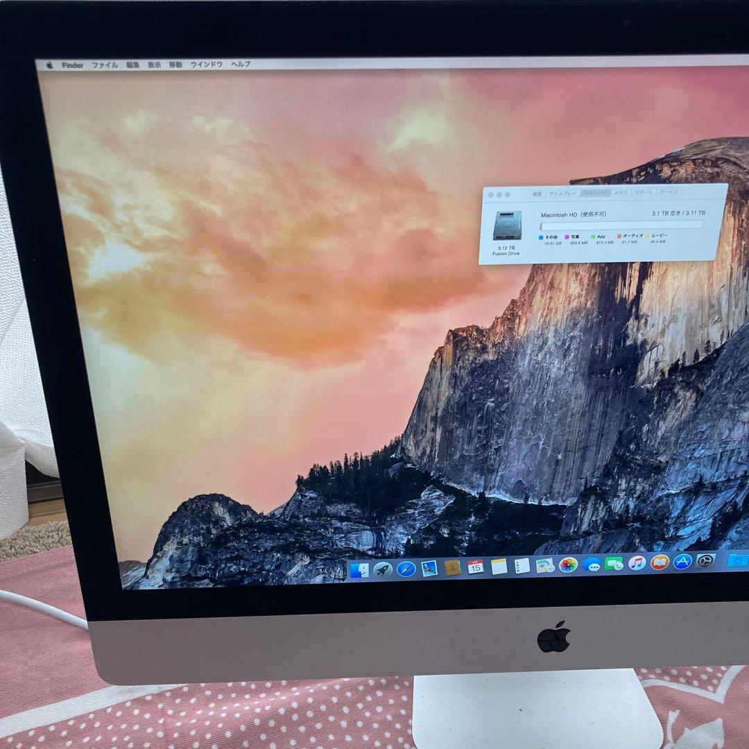 Macデスクトップ iMac27 5K i7 4.0G Late2014 16G HD3.12TB
