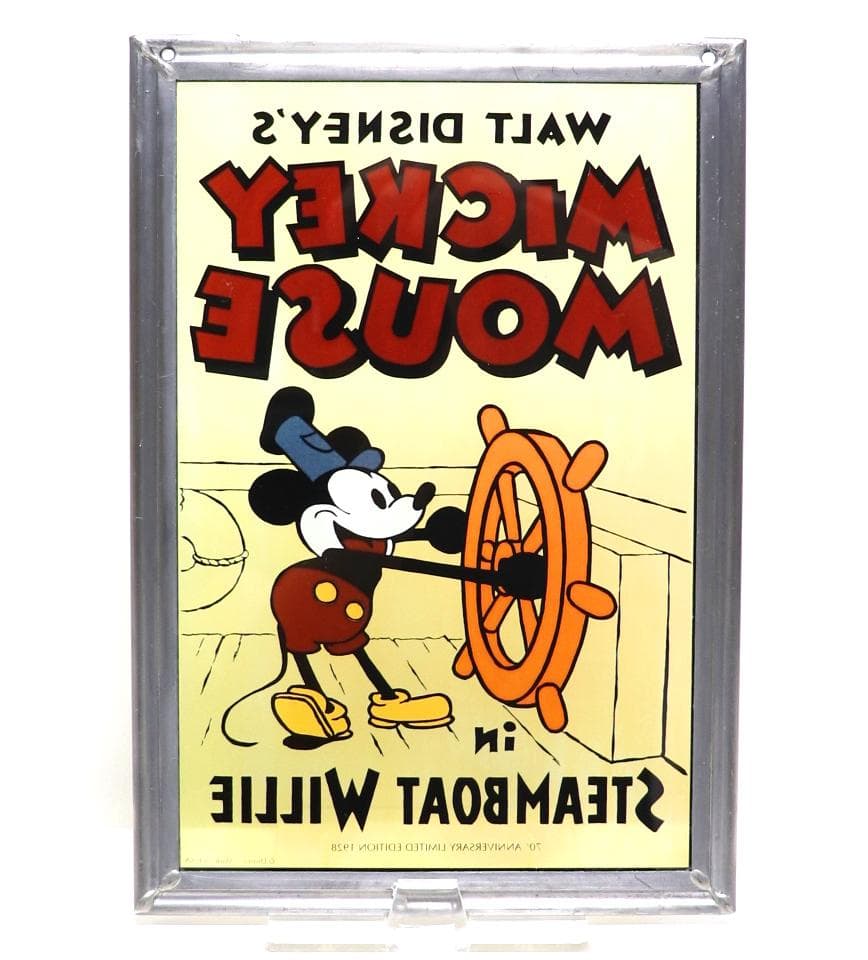 蒸気船ウィリー 70周年記念 ディズニー公式 ヴィンテージ ステンドグラス