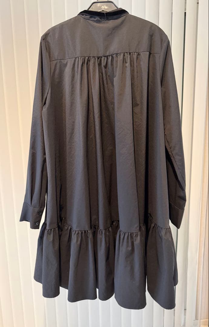 ユナイテッドアローズ タフタ ギャザー ティアードワンピース ウォッシャブル