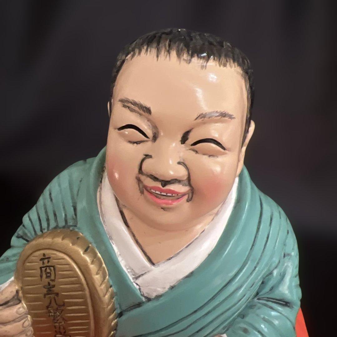 仙台四郎　置物　陶器　オブジェ　縁起物　福の神　招福