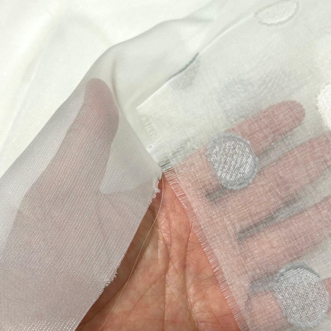 【viewooa】レースカフェカーテン　ドット柄　ご案内用