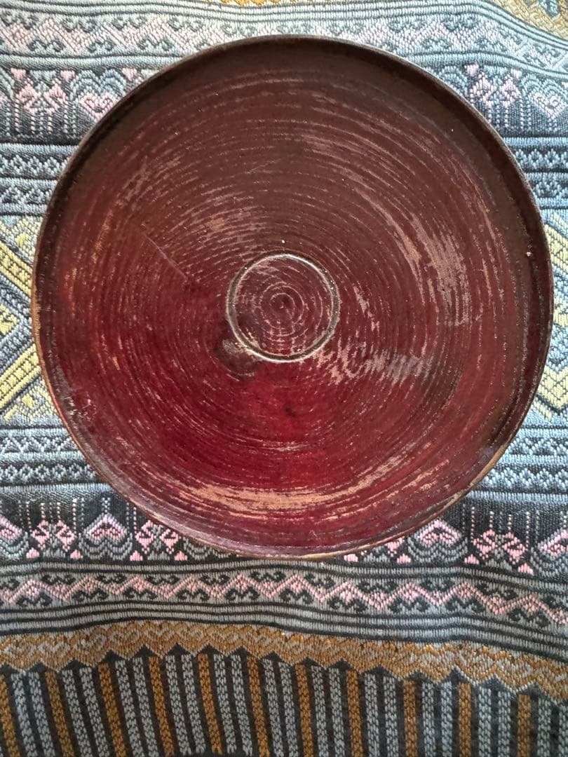 韓国古美術　欅材　李朝高台　本杢　踏十里　骨董　シノワズリ　お月見ディスプレイに