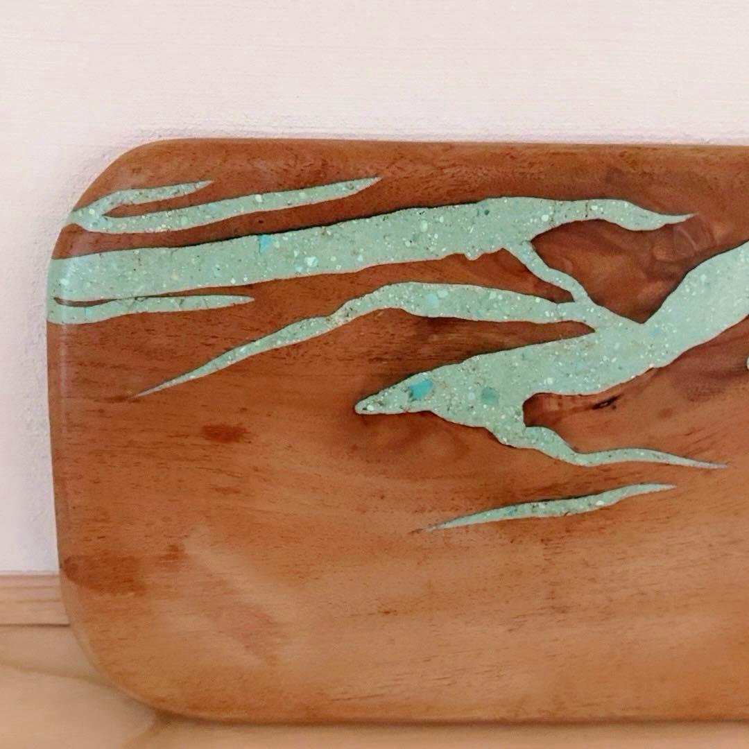 カッティングボード ターコイズインレイ まな板 2セット 天然木 アメリカ製