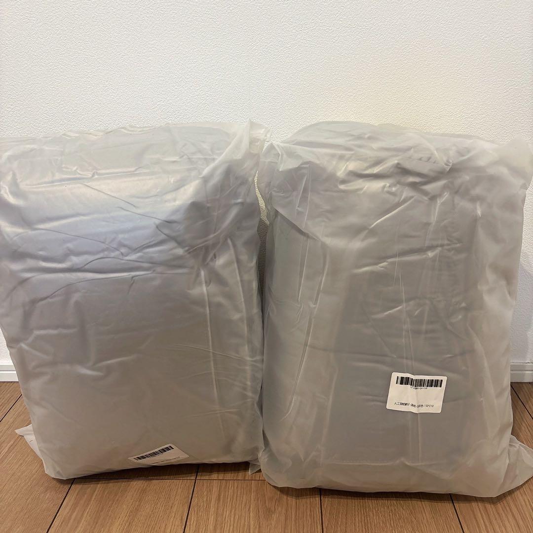 掛け布団 シングル 2セット人工羽毛布団 超軽量 暖かい 洗える 抗菌防臭グレー