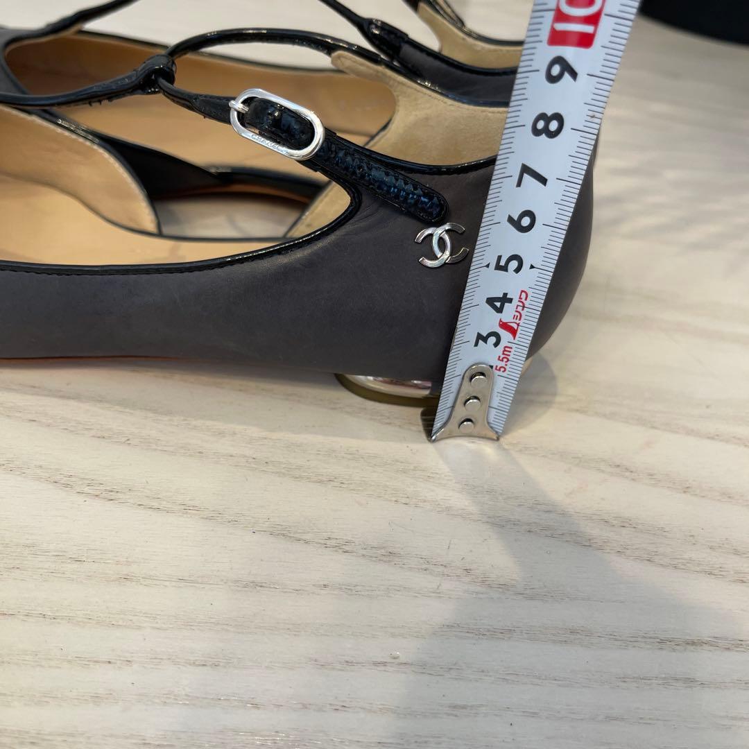 シャネル CHANEL G28651 フラットシューズ　35 1/2C