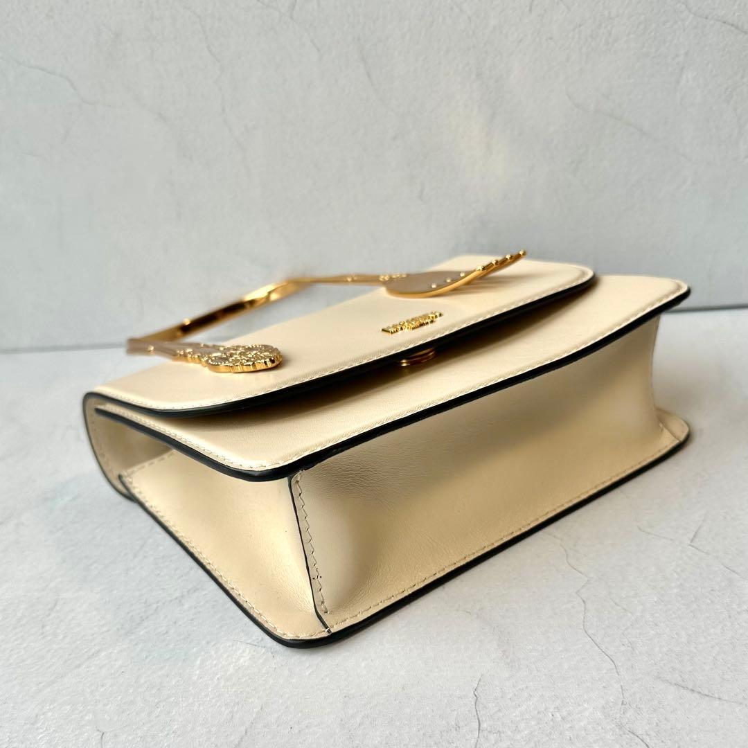 超美品★定価約20万 MOSCHINO モスキーノ フォーク レザー バッグ