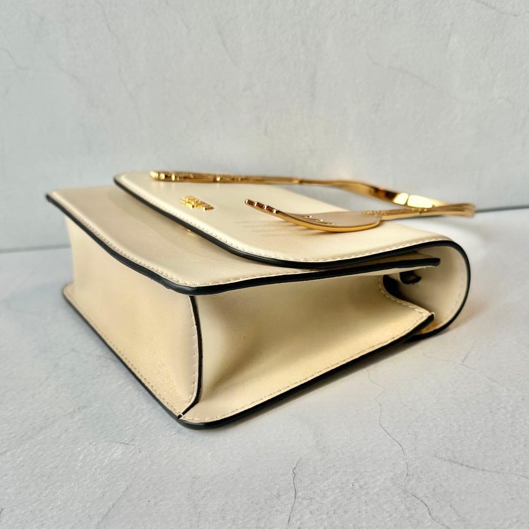 超美品★定価約20万 MOSCHINO モスキーノ フォーク レザー バッグ