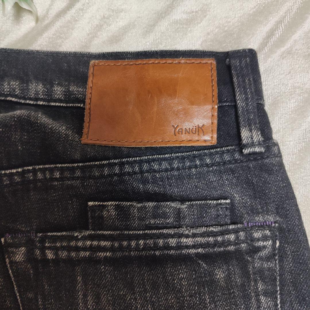 美品YANUK×BerBerJin デニムパンツブラックW28ヴィンテージ藤原裕