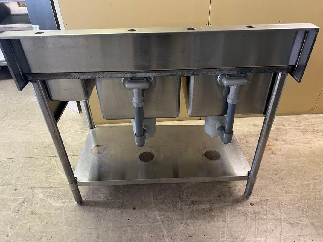 2槽シンクゴミ籠付き 1000x600x780(+145)