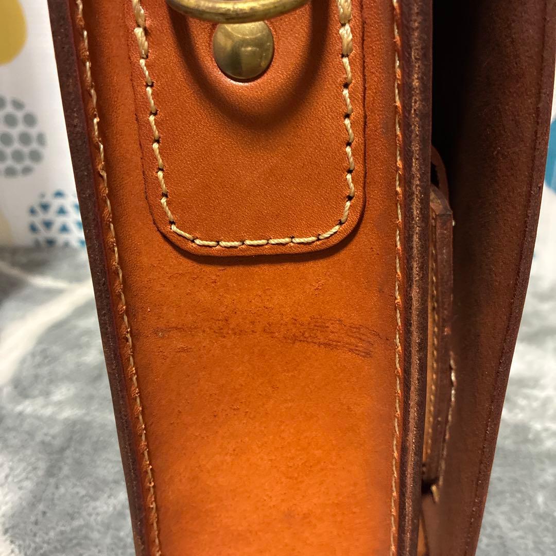 Herz 総かぶせ　横型　2way ビジネスバッグ　Lサイズ　革