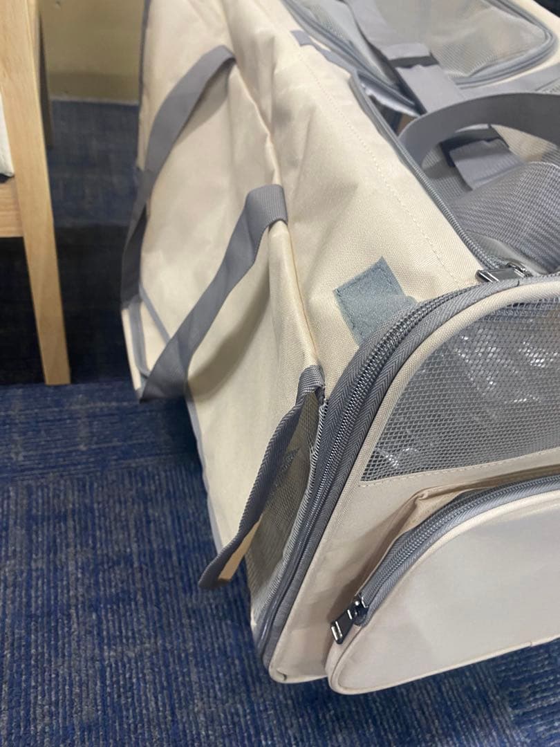 新品　未使用　猫用　犬用　ペットカート ベージュ　ペットキャリー　2匹