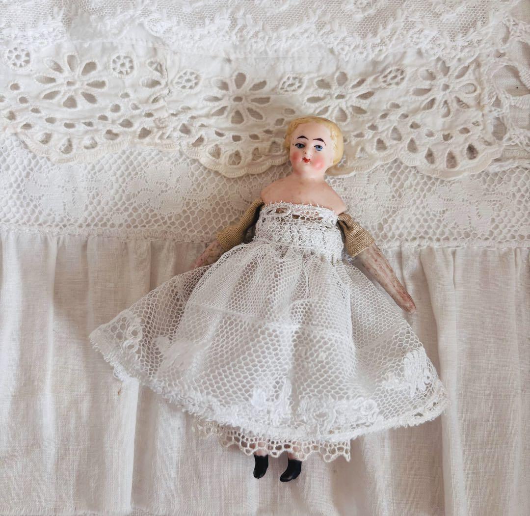 ❤︎10cm 小さチャイナヘッドドール 1900年　アンティーク　ビスクドール