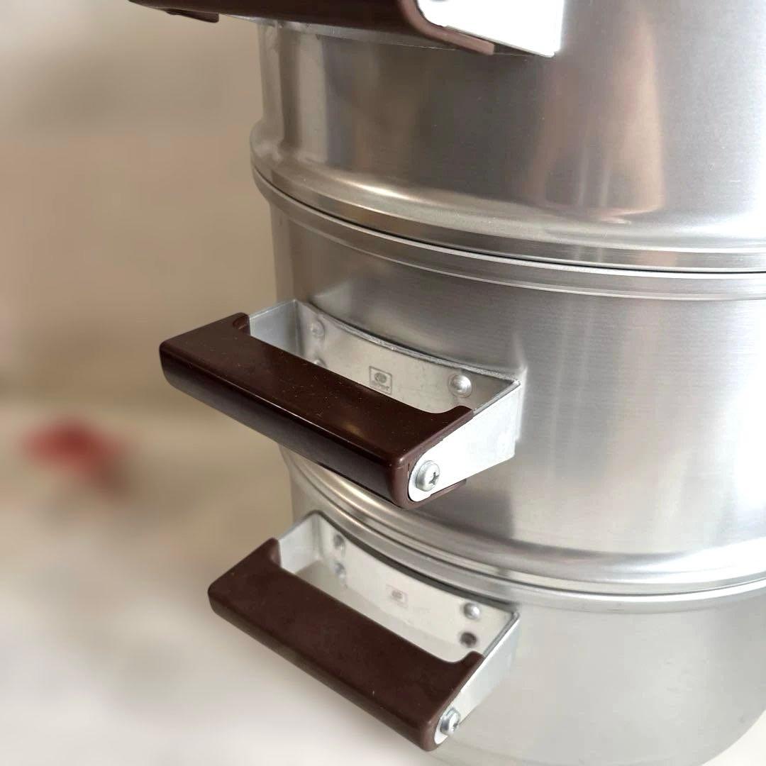 【展示未使用】蒸し鍋　ホクセイ　アルミ ジェットスチーマ　蒸し器 深鍋 28cm