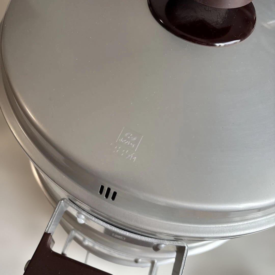 【展示未使用】蒸し鍋　ホクセイ　アルミ ジェットスチーマ　蒸し器 深鍋 28cm