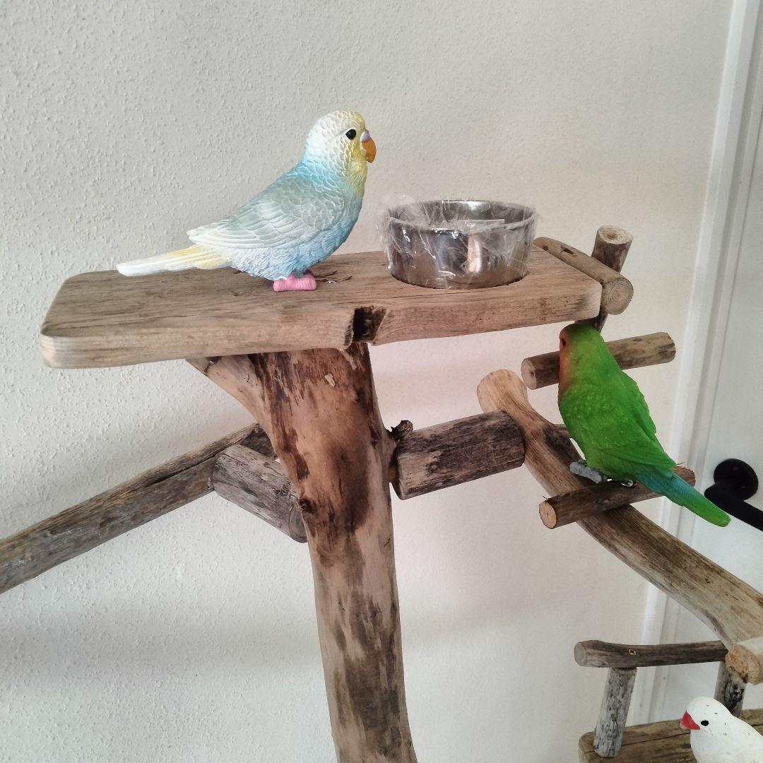 バードアスレチックジム大型 ㊺ 天然木 自然木 流木 インコ おもちゃ