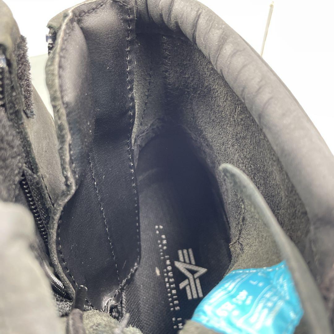 アルファインダストリーズ　エンジニアブーツ　スチールトゥ　サイドジップ　25.5