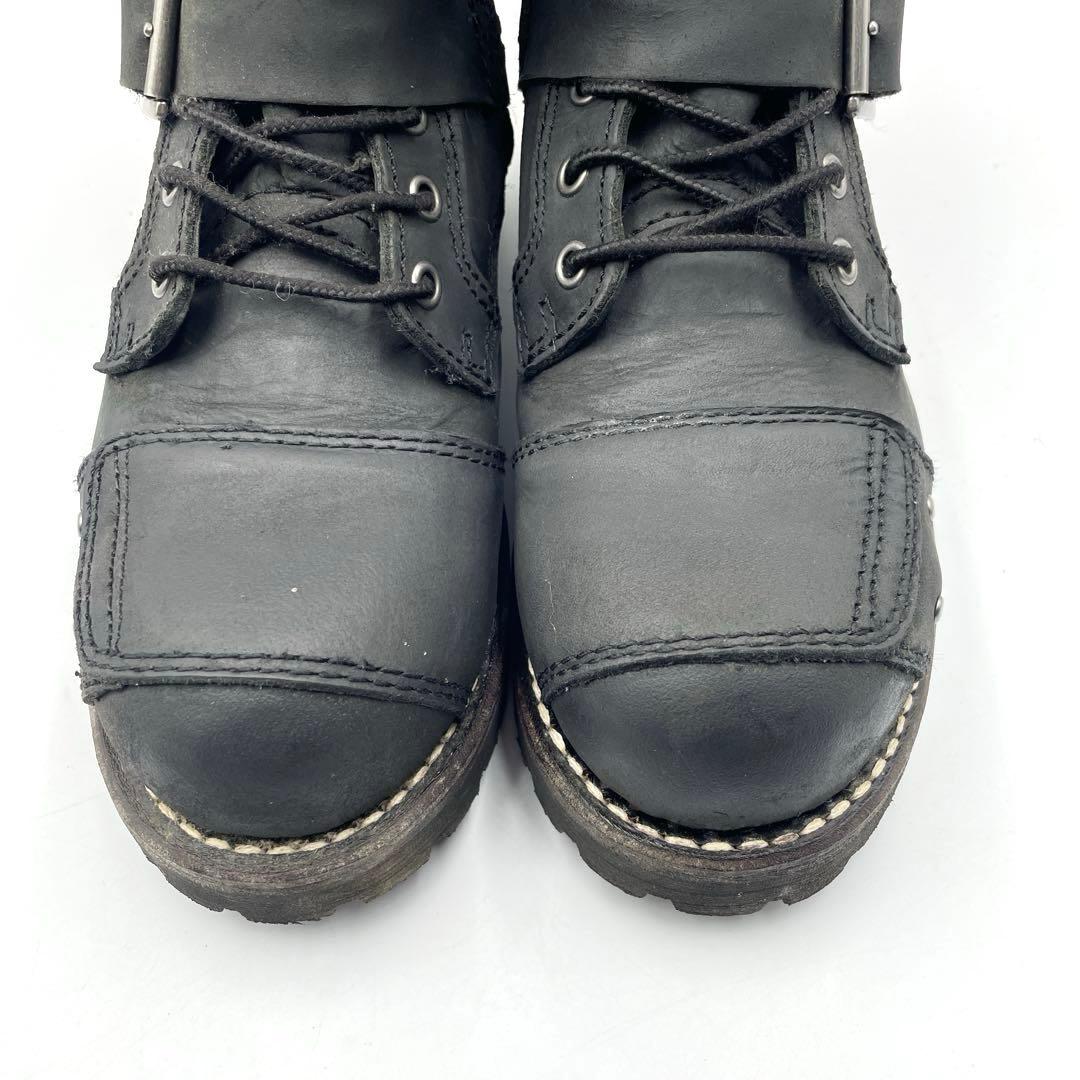 アルファインダストリーズ　エンジニアブーツ　スチールトゥ　サイドジップ　25.5