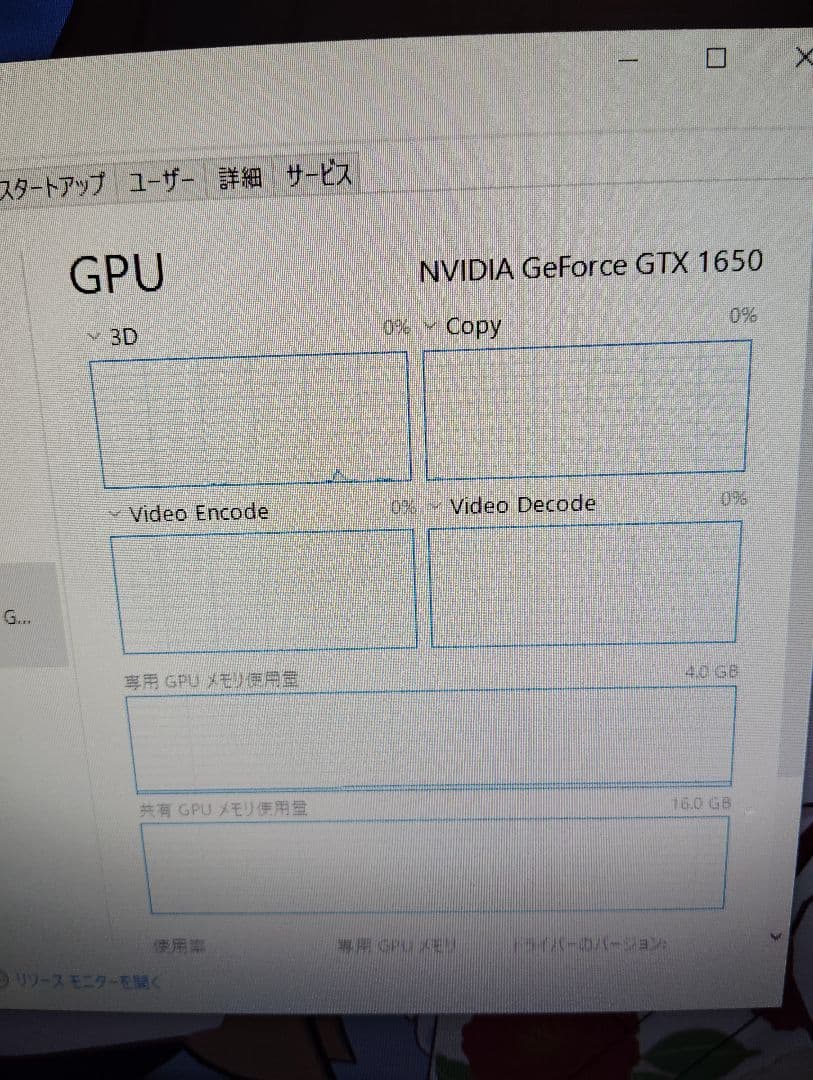 グラフィックボード・グラボ・ビデオカード DELL GTX 1650de 4GB